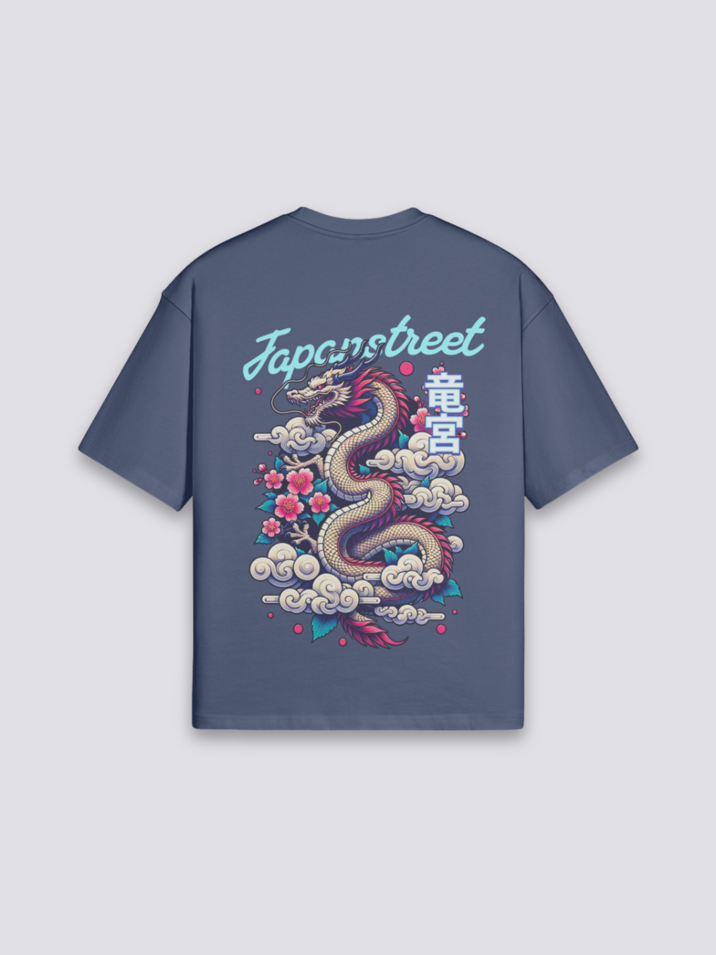 Japanese T-Shirt Brand - りゅうじん — blue dragon graphic (3)