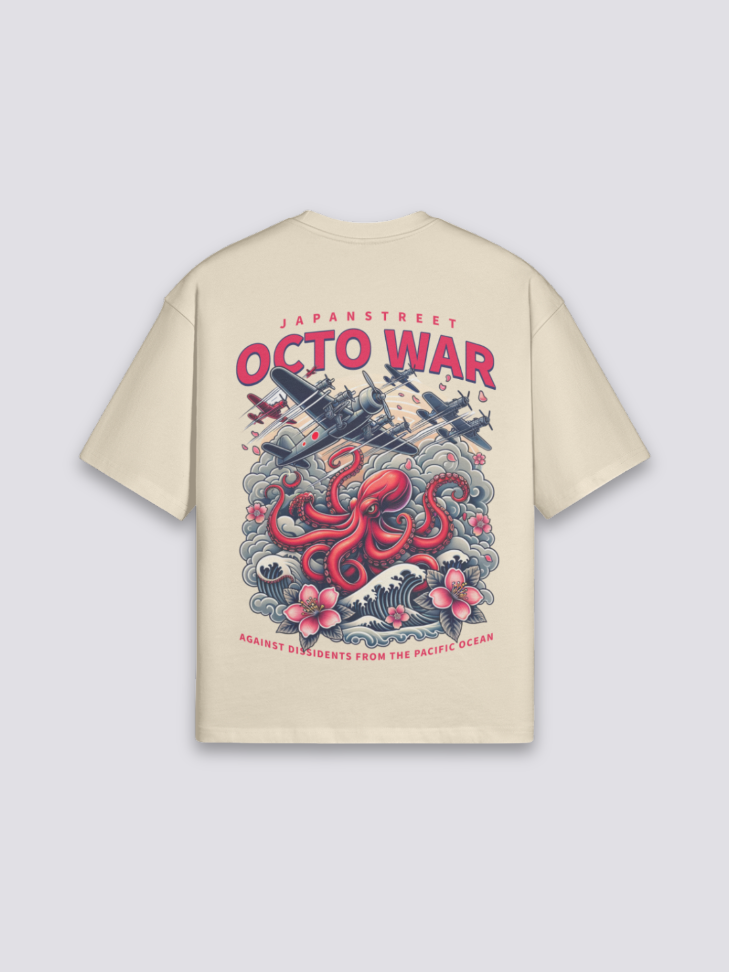 Octopus T-Shirt - オクトパス — kraken and wave Octo War back print
