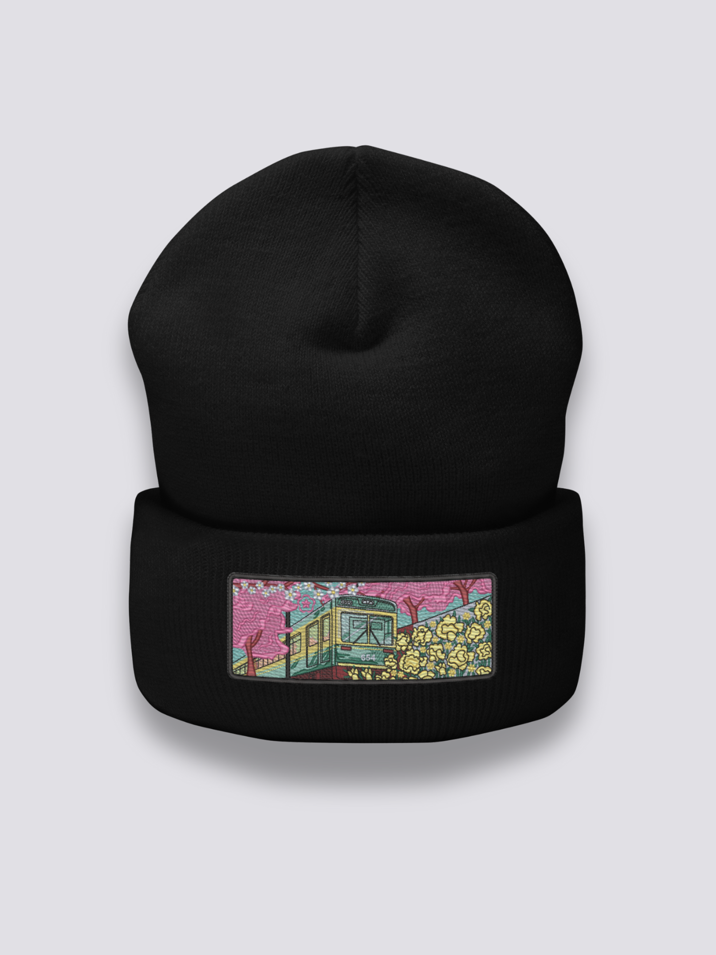 Detail view of beanie - Old School Japanese Beanie