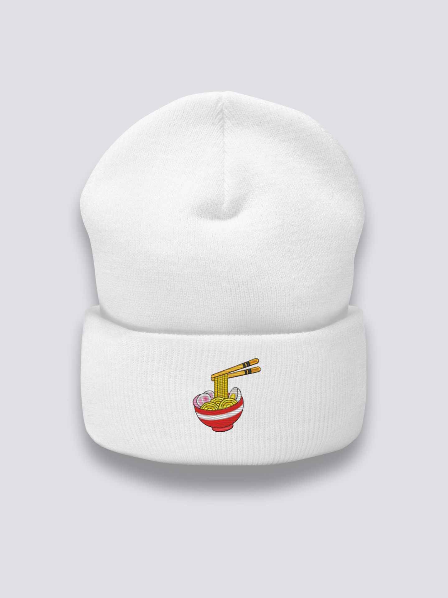 Detail view of beanie - Ramen Bowl Beanie