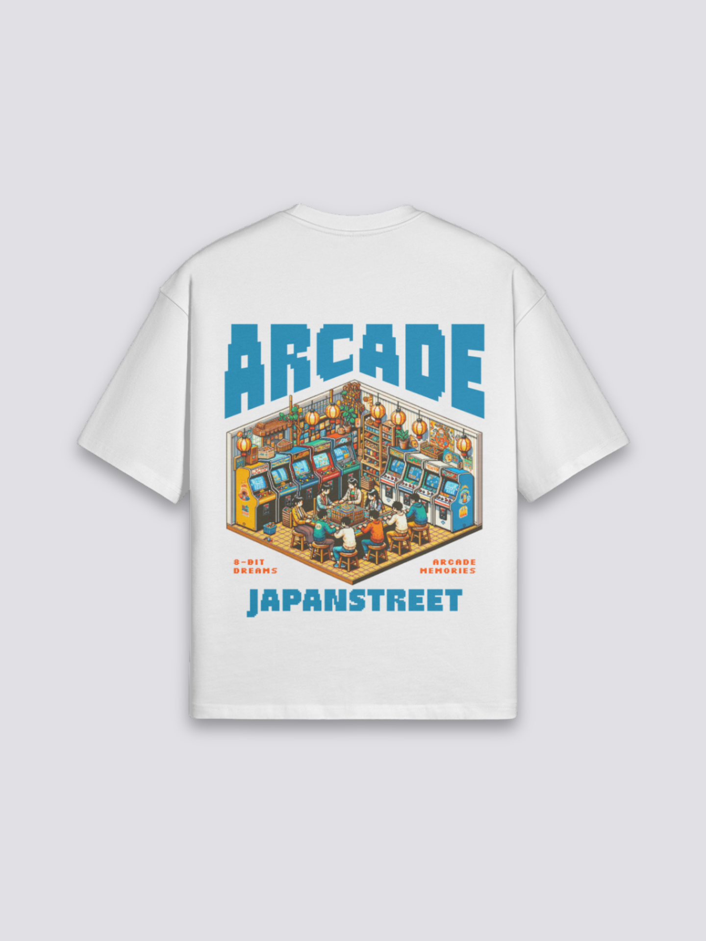 Retro Gaming T-Shirt - ゲーマー — isometric arcade-floor back print