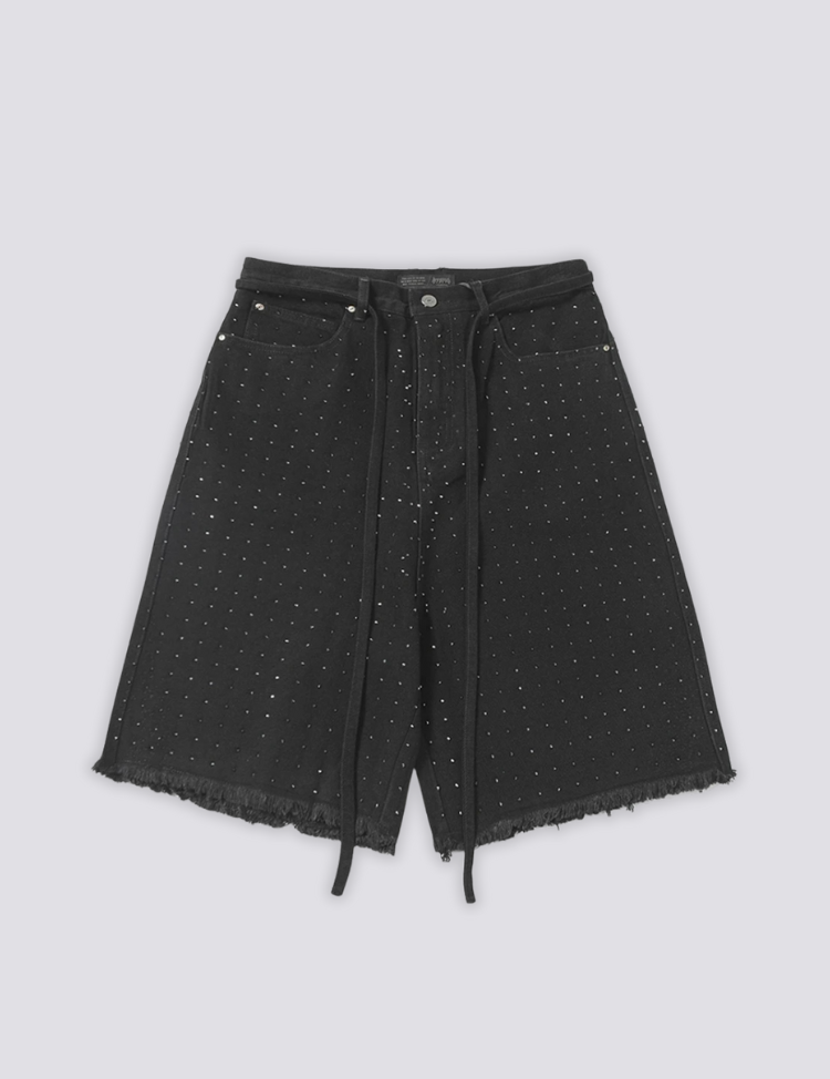 Rhinestone Denim Shorts