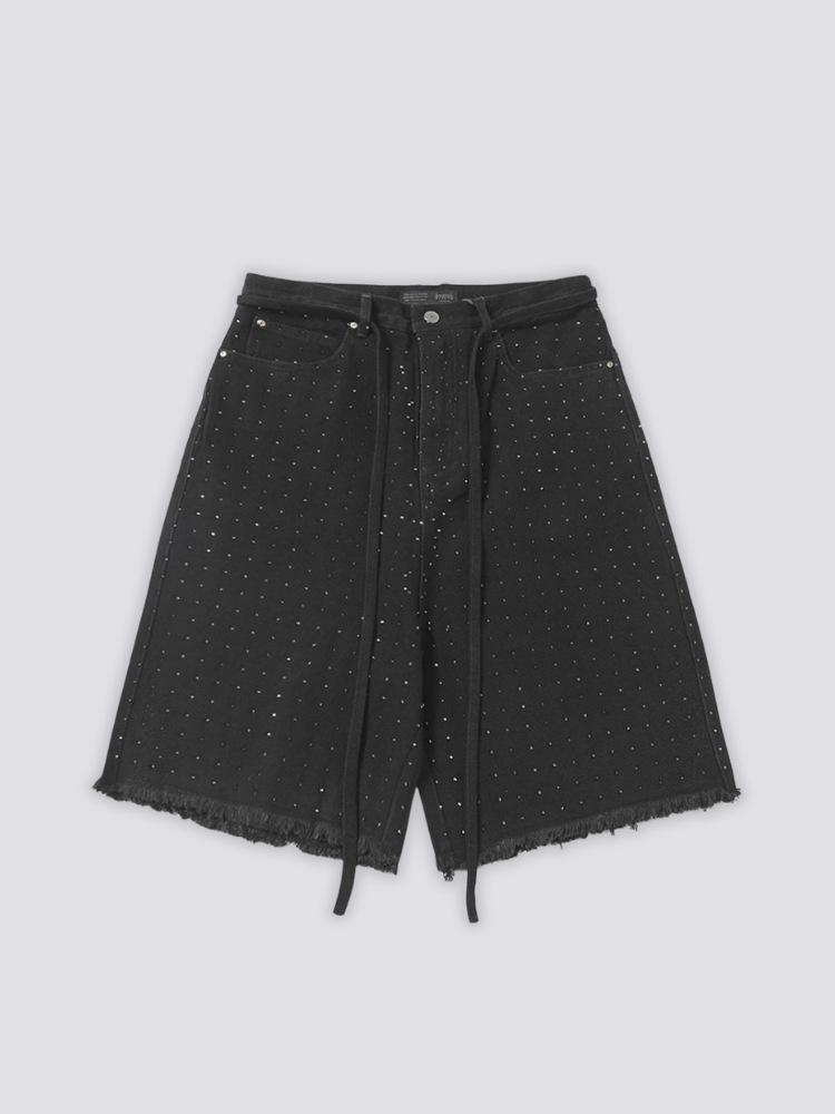 Rhinestone Denim Shorts