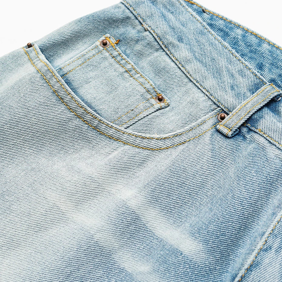 Light Wash Denim Shorts - クリア