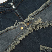 Distressed Denim Shorts - ブランド