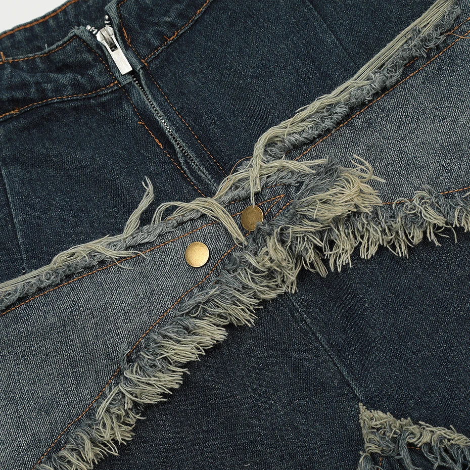 Distressed Denim Shorts - ブランド