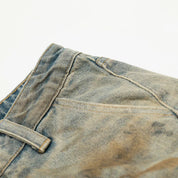 Acid Wash Denim Shorts - 色あせ