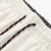 White Cotton Shorts - コットン