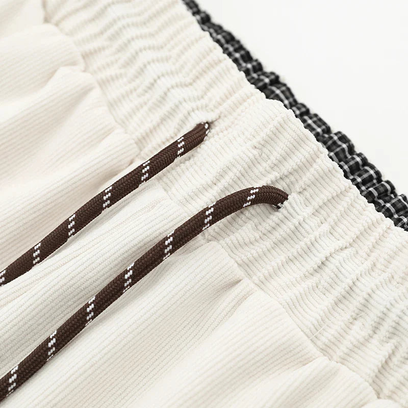 White Cotton Shorts - コットン