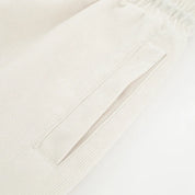White Cotton Shorts - コットン