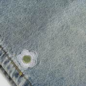 Embroidered Denim Shorts - 刺繍