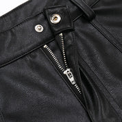 Black Leather Shorts - レザー