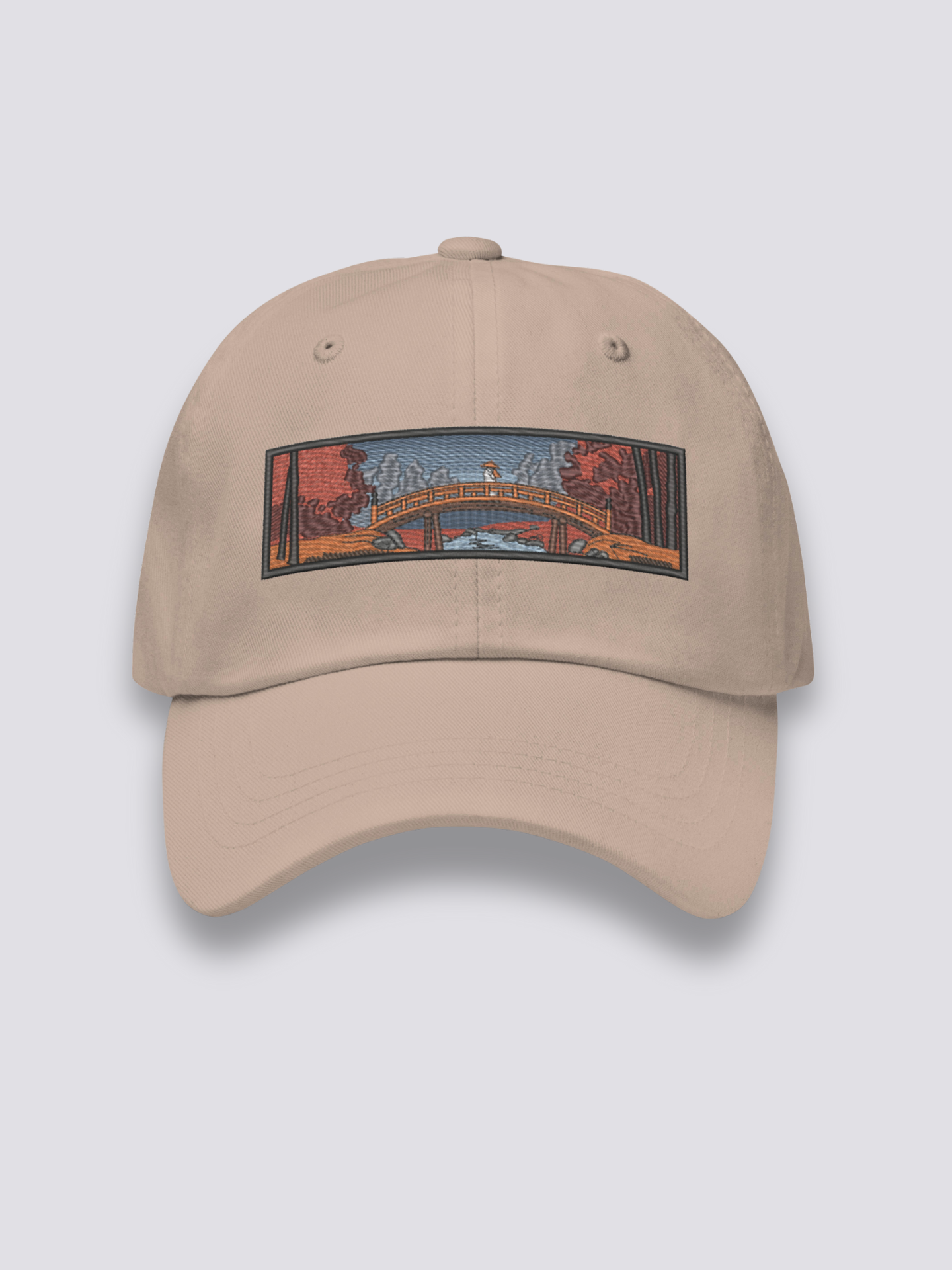 Detail view of japanese cap - Ukiyo-e Embroidered Cap