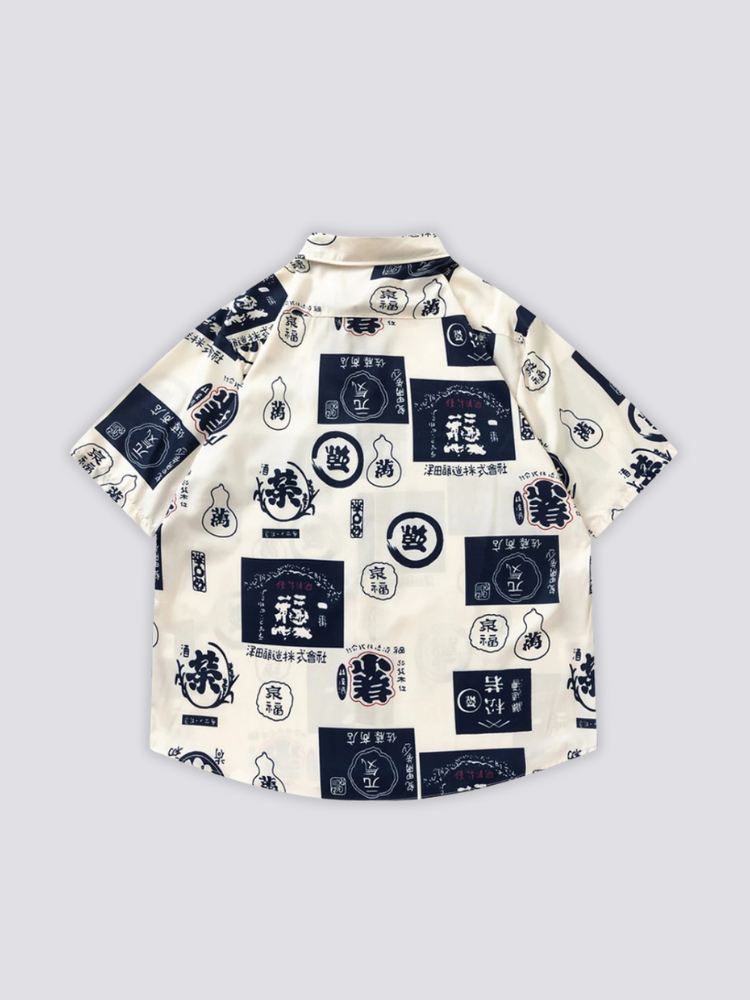 Back view of Japanese garment