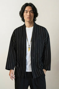 Black and White Kimono Jacket 'Kaito'