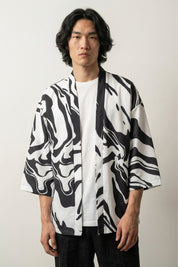 Black and White Kimono 'Kaito Edition' | Japan Clothing