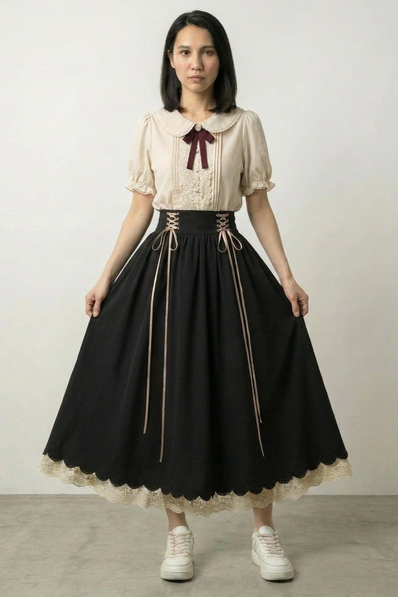 Black Formal Japanese Dress Set Sumiyoru