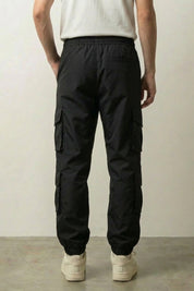 Cargo Pants Techwear 'Kyoto Narita' — all-black techwear cargo jogger with flapped pockets