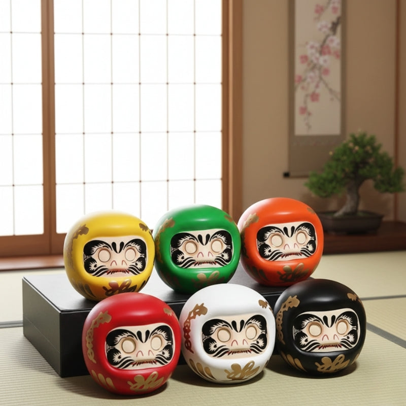 Traditional Japanese Daruma Doll for Good Luck and Perseverance
