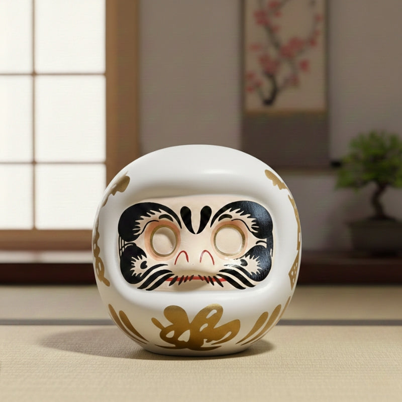 Japanese-style white daruma doll