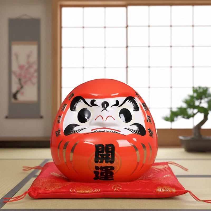 Japanese-style red daruma doll
