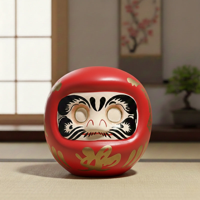 Japanese-style red daruma doll