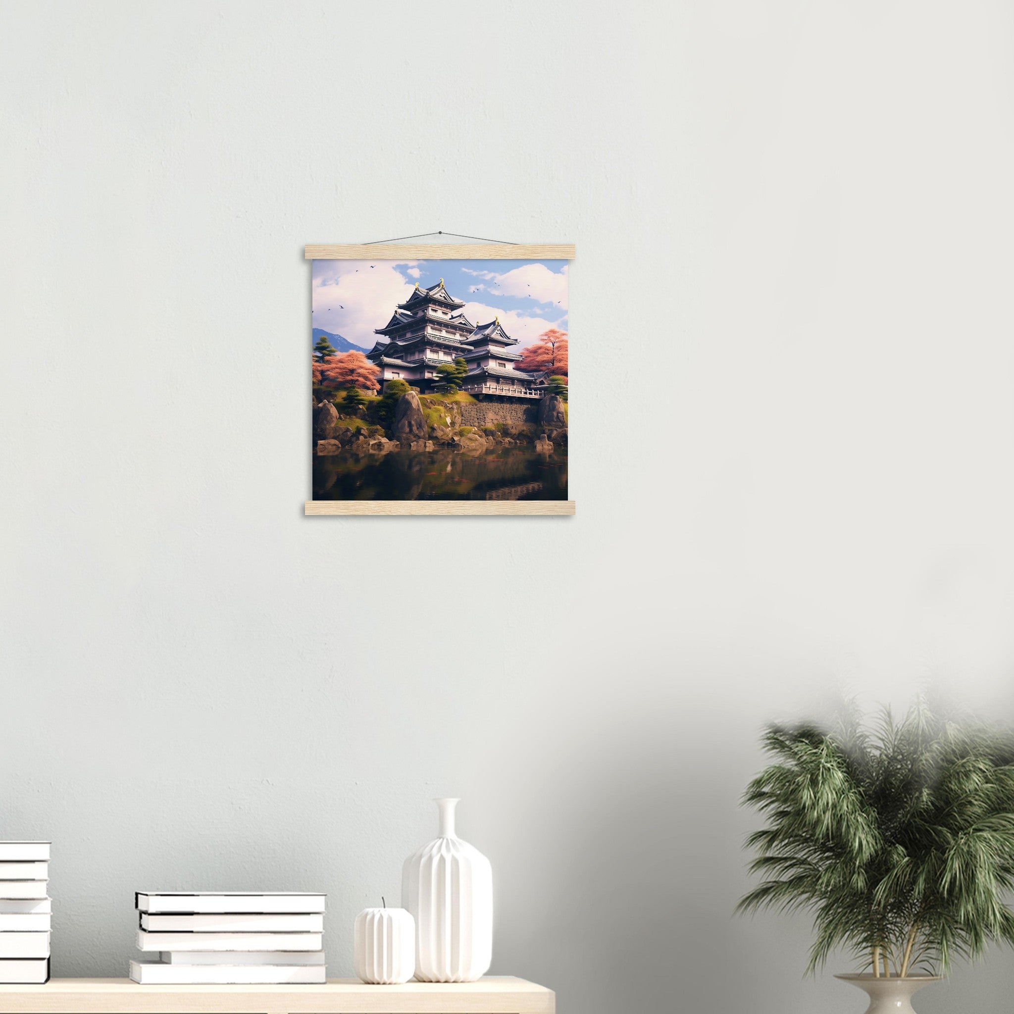 Japanese Temple Painting 'Himeji Castle'