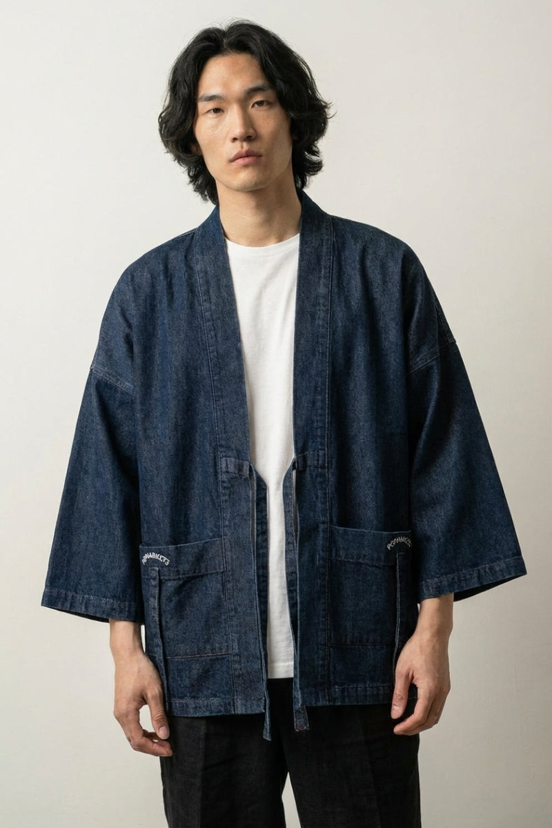 Japanese-style kimono jacket for men