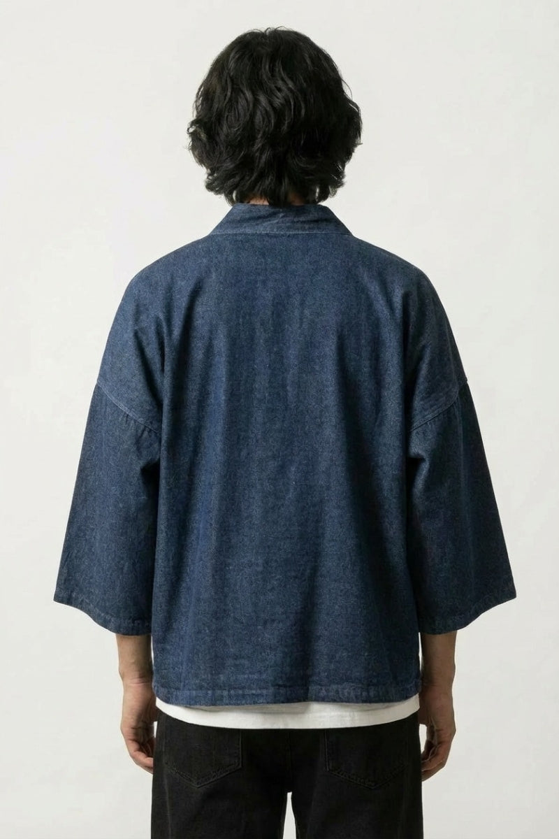 Back view of kimono jacket for men