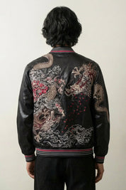 Japanese garment with dragon print - Japan Clothing