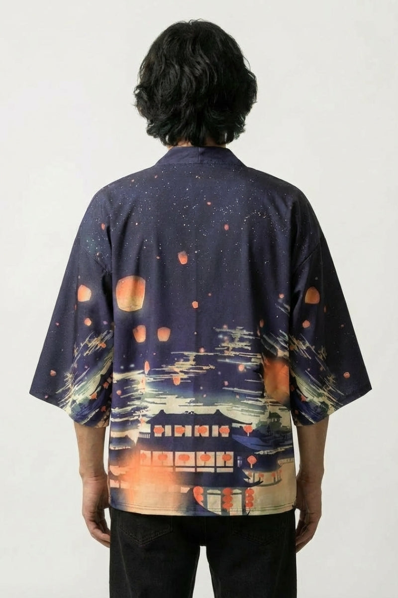 Back view of kimono for men