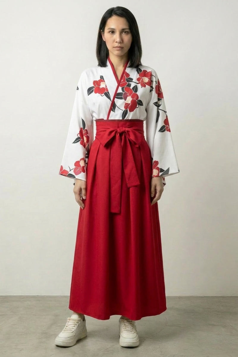 Japanese Dress Girl, Camellia Bow Set