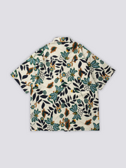 Back view of Japanese garment with floral print