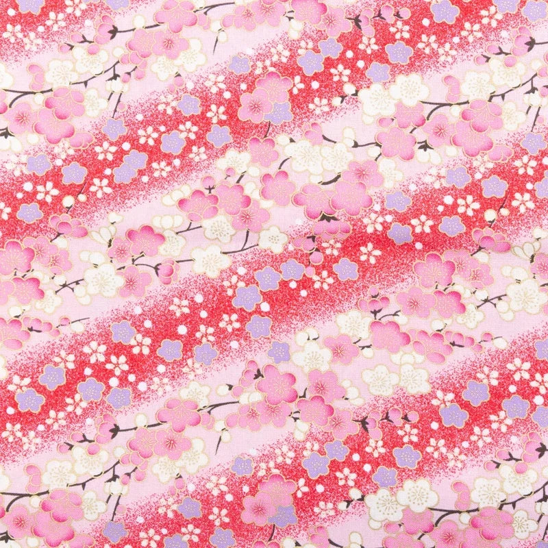 Japanese-style furoshiki wrap with sakura print