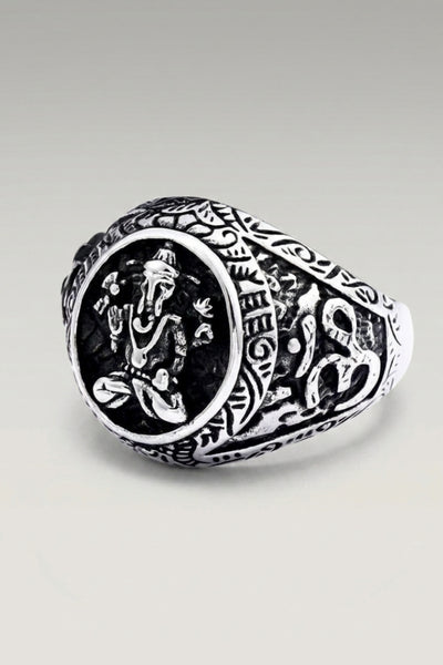 Silver Ganesh Ring 'Toyama'