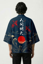 Back view of haori jacket for men