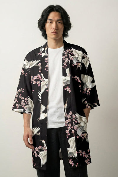 Happi Coat 'Tsuru Sakura'