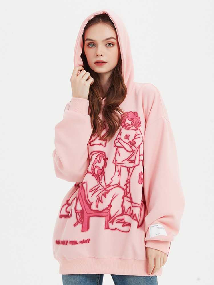 pink streetwear hoodie