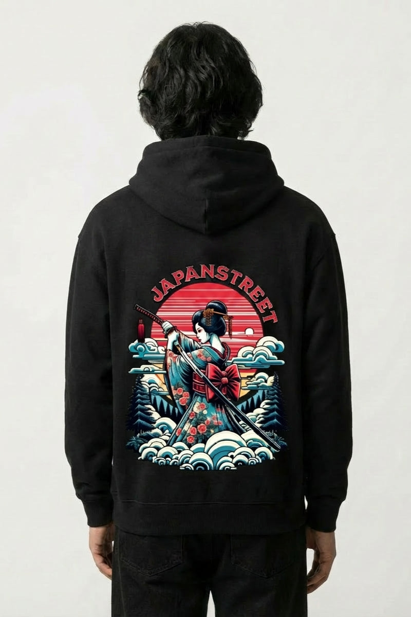 Japanese Print Hoodie - げいしゃ | Japan Clothing
