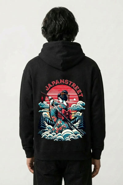 Japanese Print Hoodie - げいしゃ