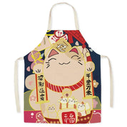 Japanese Apron – Lucky Cat Design Kitchen Apron Multiple Sizes