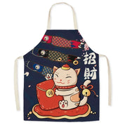Japanese Apron – Lucky Cat Design Kitchen Apron Multiple Sizes