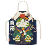 Japanese Apron – Lucky Cat Design Kitchen Apron Multiple Sizes