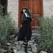 Japanese Black Dress 'Sashiko'