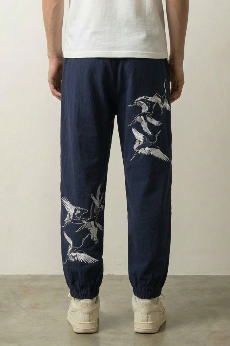 Back view of japanese pants