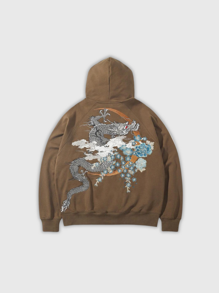Edition of the japanese&nbsp;cotton hoodie with traditionally embroidered patterns