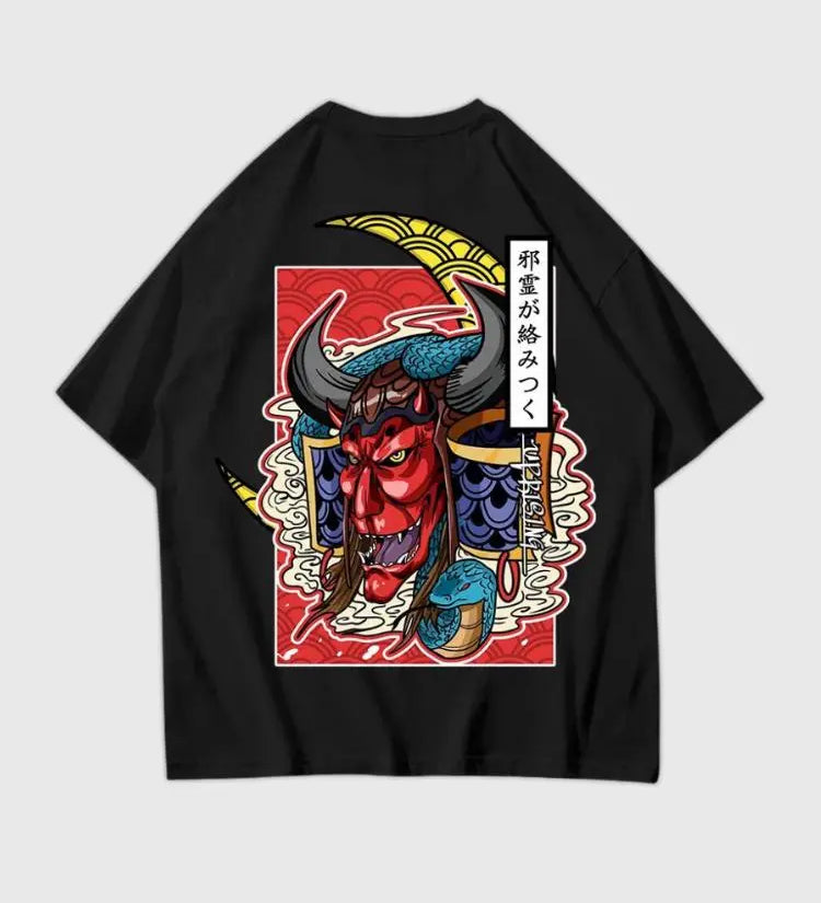 T-shirt representing a japanese demon named Hannya in the folklore of Japan