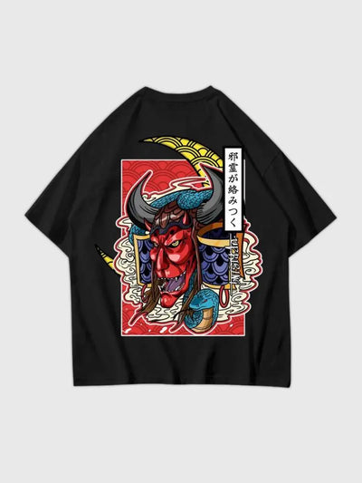 T-shirt representing a japanese demon named Hannya in the folklore of Japan