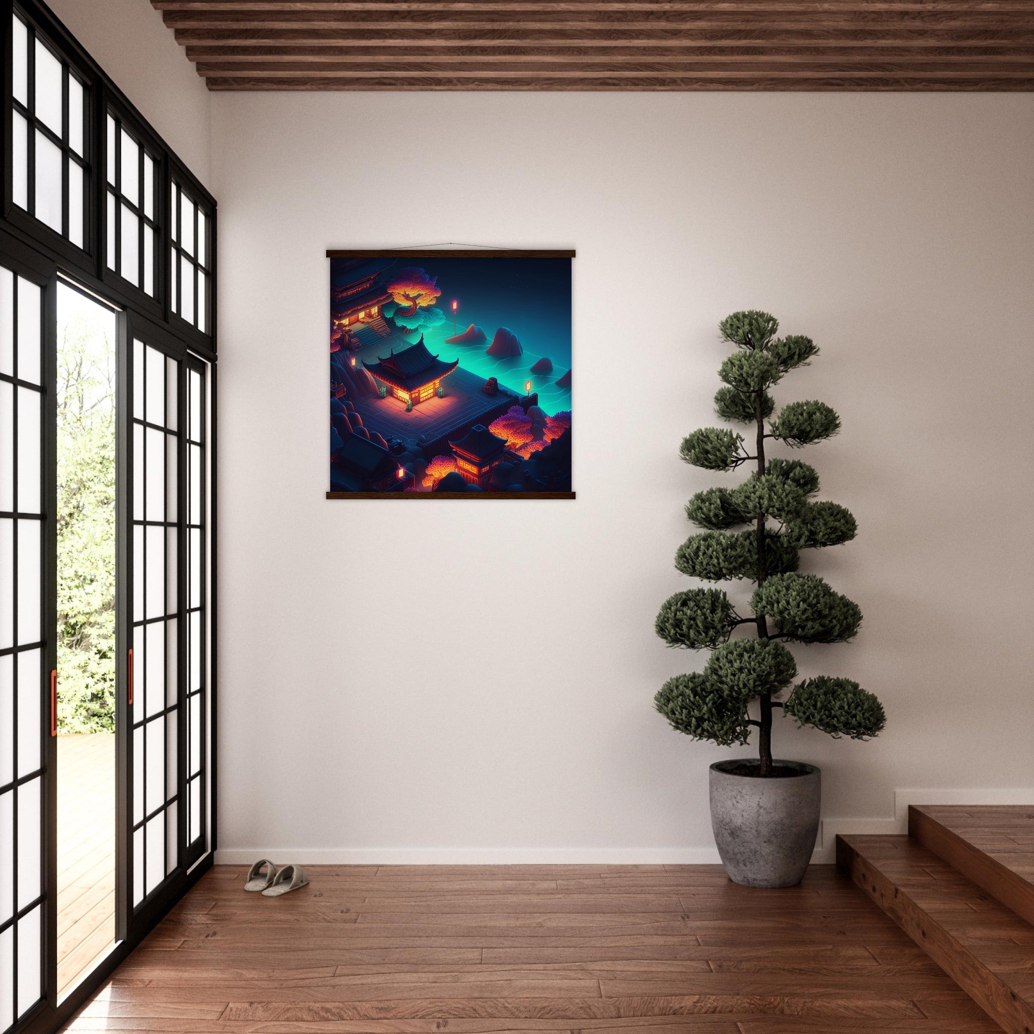 Japanese Design Wall Art 'Koi x Hokusai'