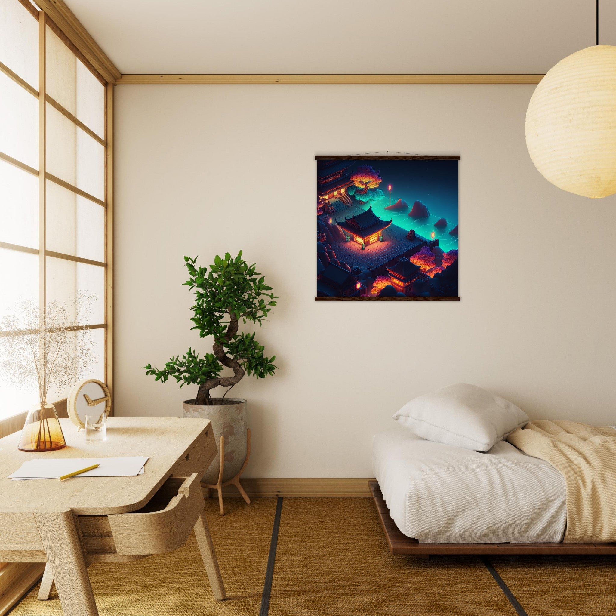 Japanese Design Wall Art 'Koi x Hokusai'